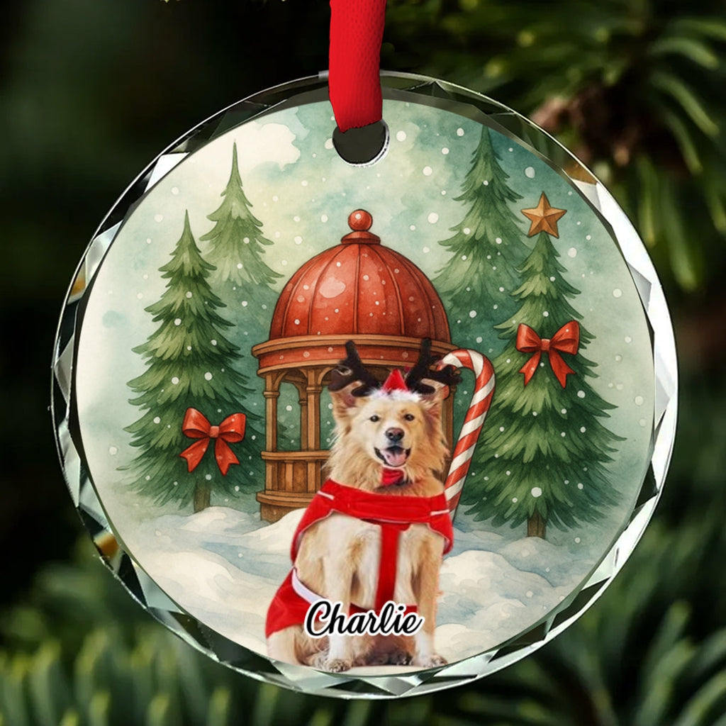 Custom Photo Keepsake Christmas Ornament • Falling In Me Photo - Personalized Glass Ornament