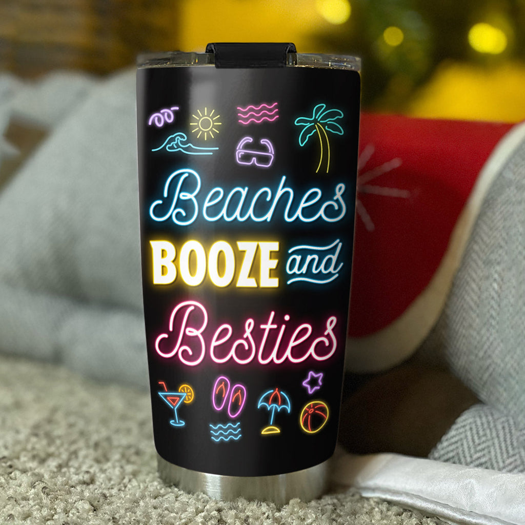 Beaches With Besties - Personalized Tumbler