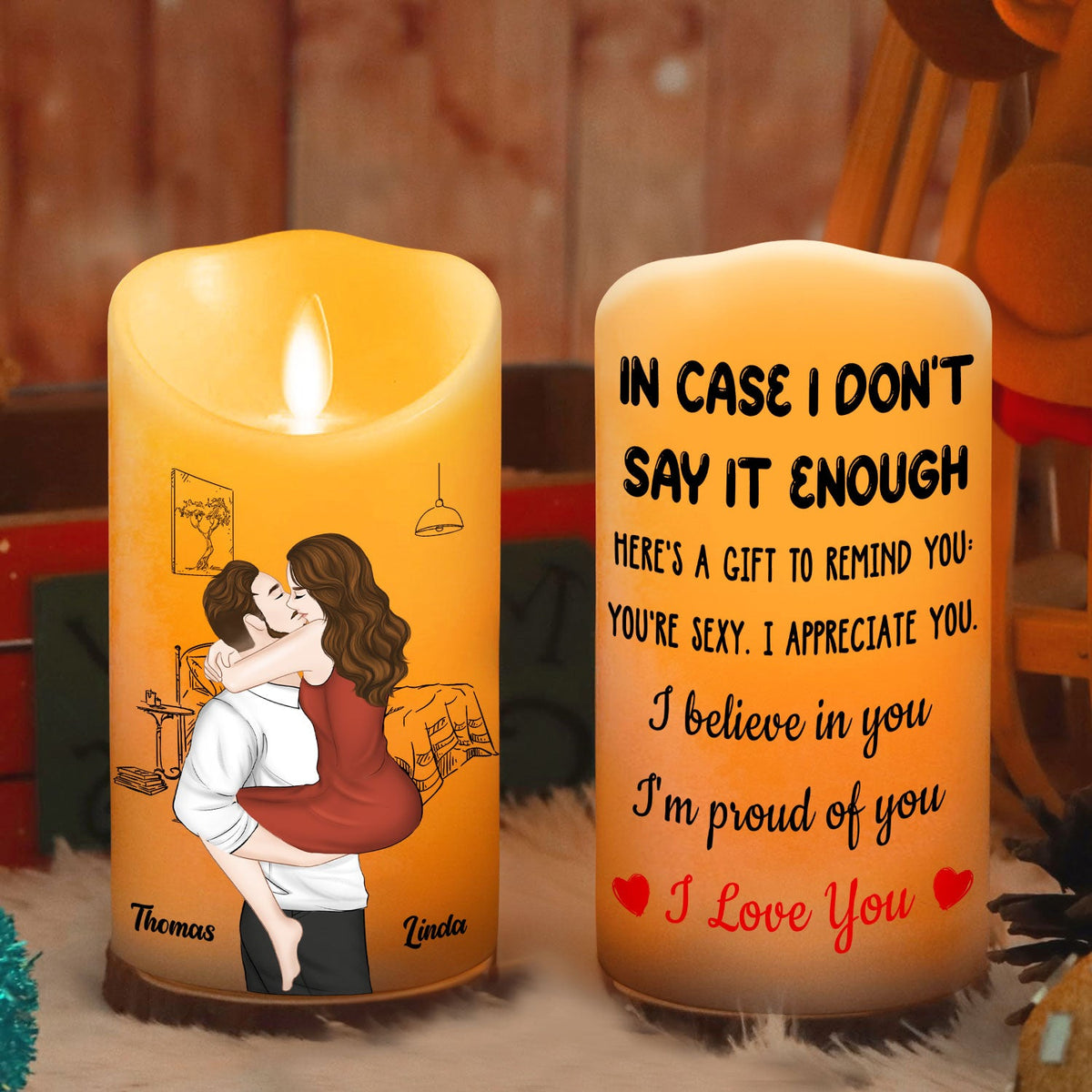 I Am Proud Of You - Personalized LED Candle