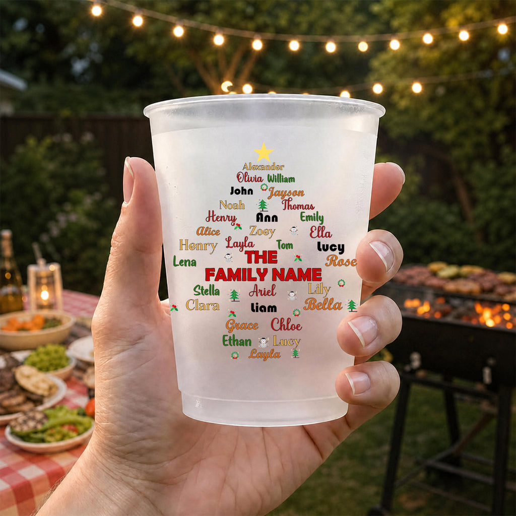 Made For Family Christmas Moments - Personalized Frosted Cup
