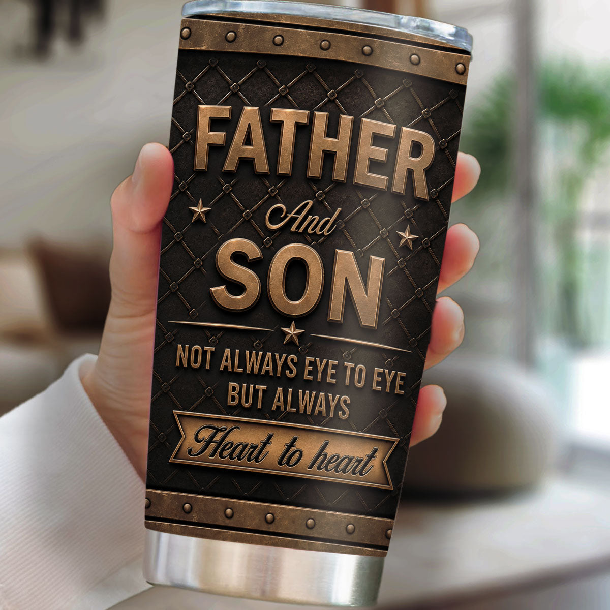 Custom Christmas Birthday Gifts For Son • Always Heart To Heart - Personalized 3D Effect Tumbler