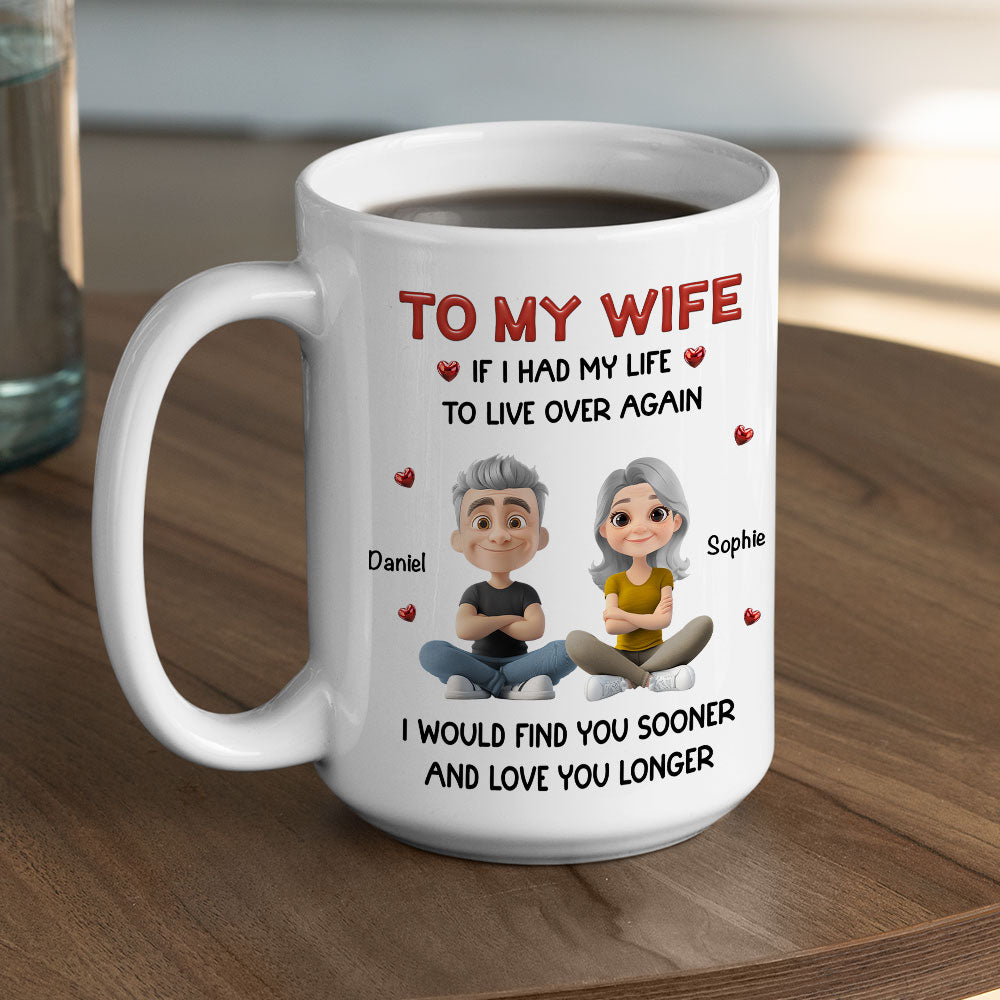 Custom Anniversary Keepsake Gifts For Couple • Meant For Each Other - Personalized 3D Inflated Effect Coffee Mug