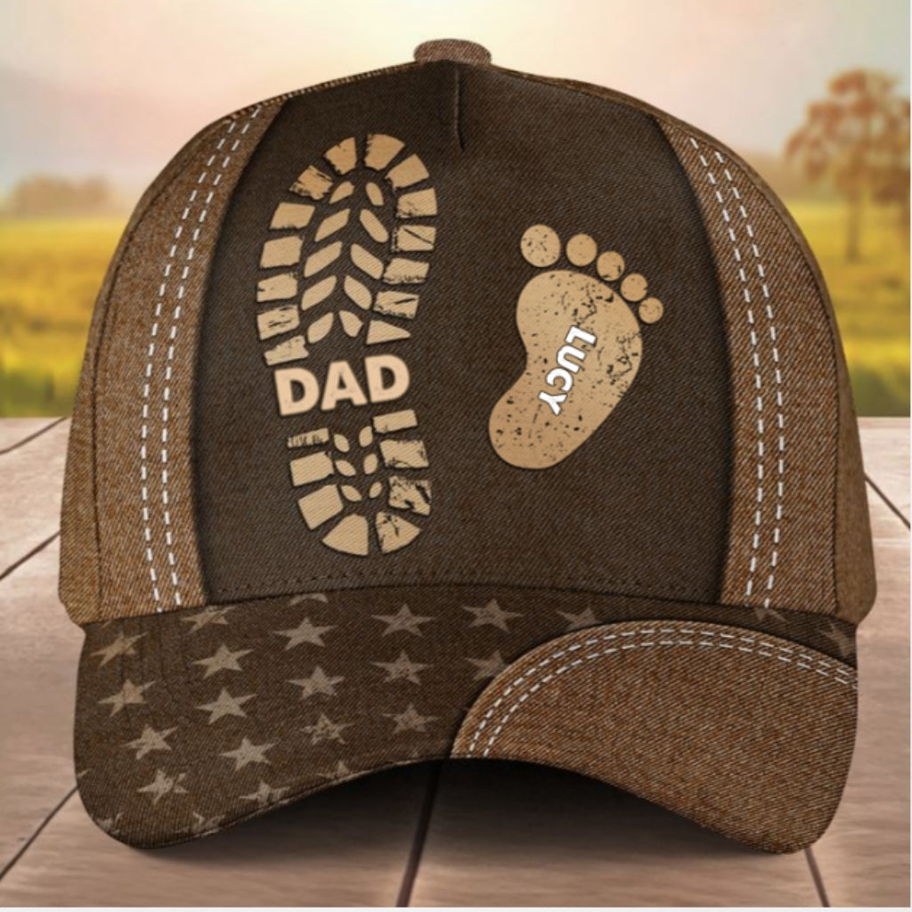 Follow Daddy Footsteps - Personalized Classic Cap