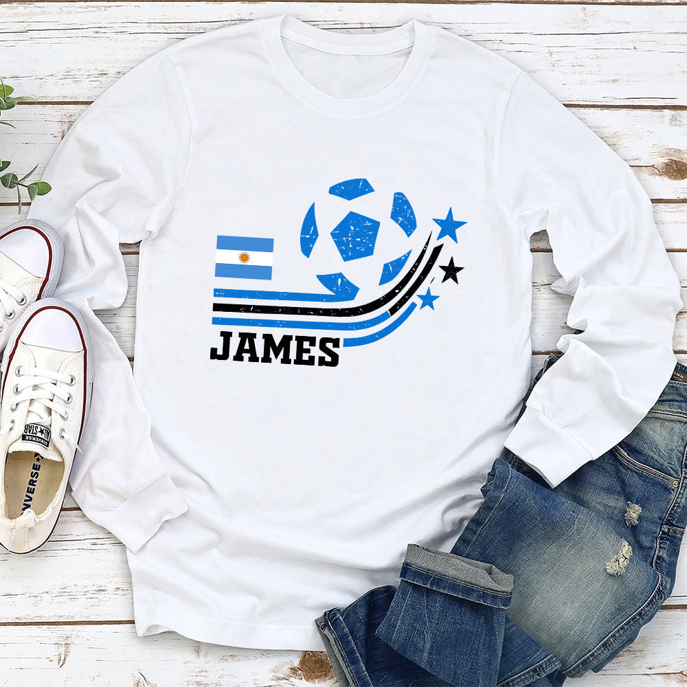 Custom Christmas & Birthday Keepsake Gift • Retro Football - Personalized Shirt