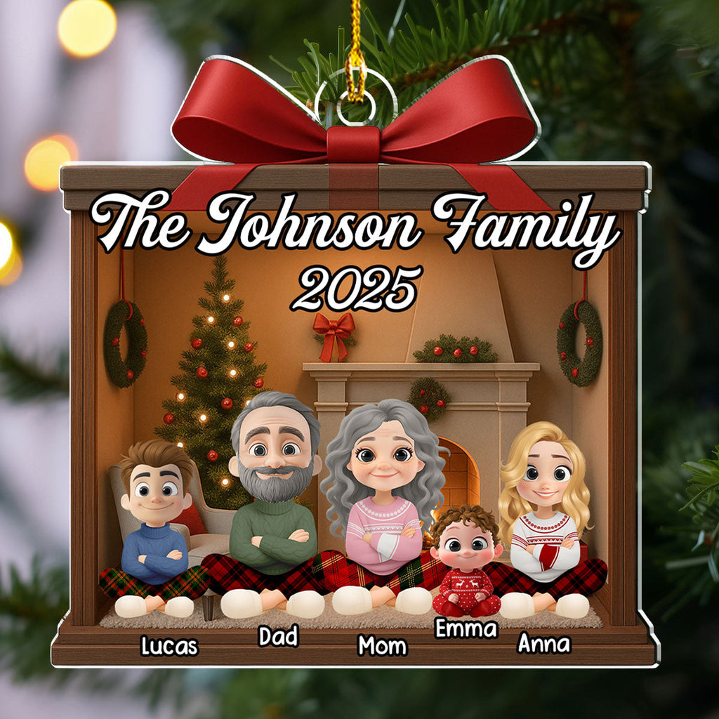 Custom Family Ornament, Christmas Gift for Family Members •  Family Is Everything 2025 - Personalized Acrylic Ornament