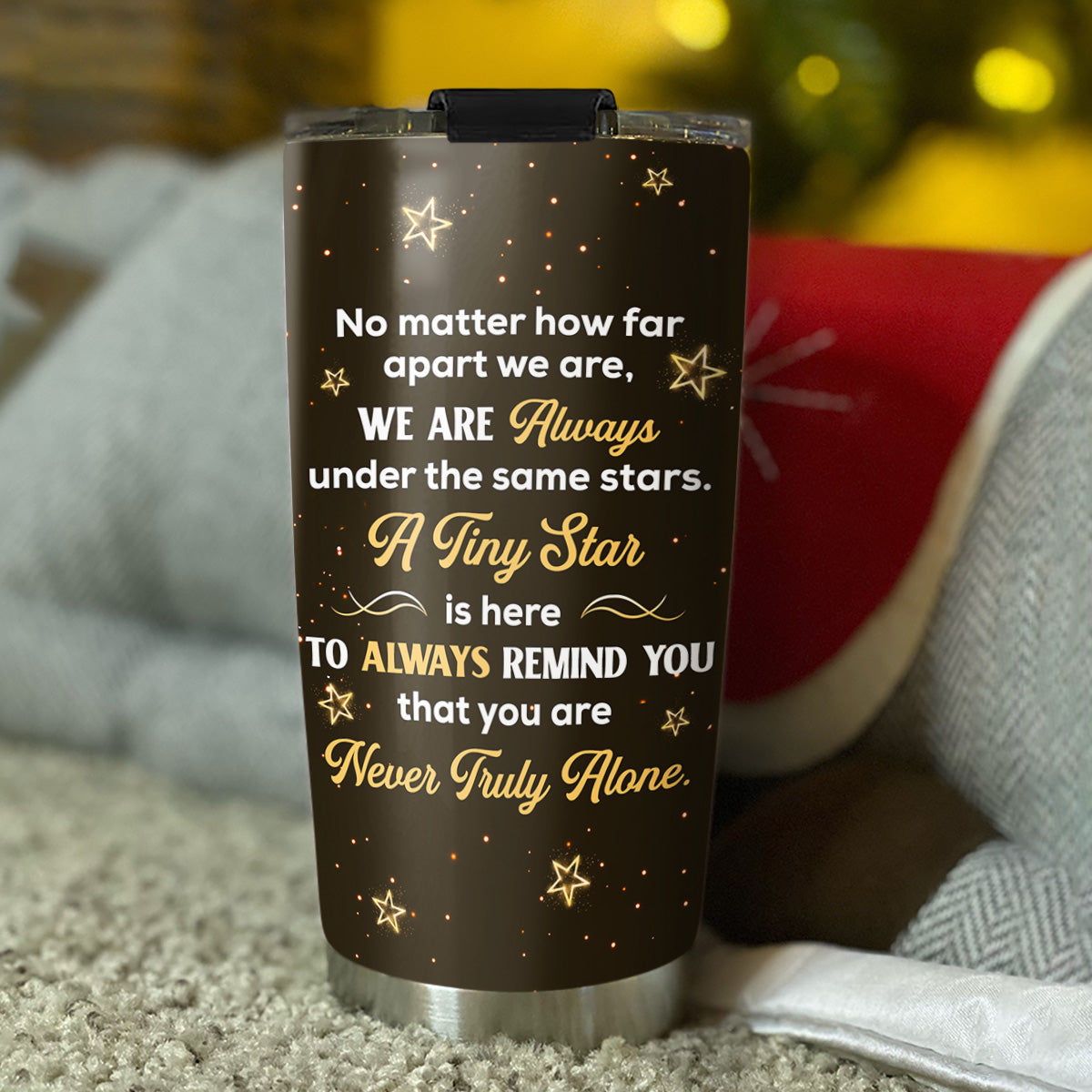 Custom Christmas Birthday Gifts For Sister, Friend • Under The Same Stars - Personalized Tumbler