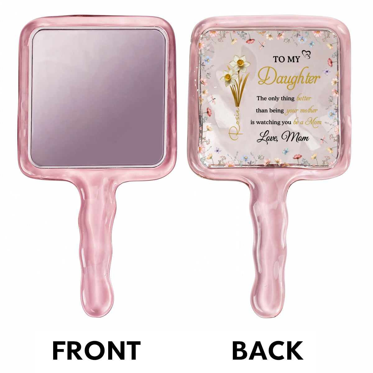 To My Daughter - Personalized Handheld Mirror