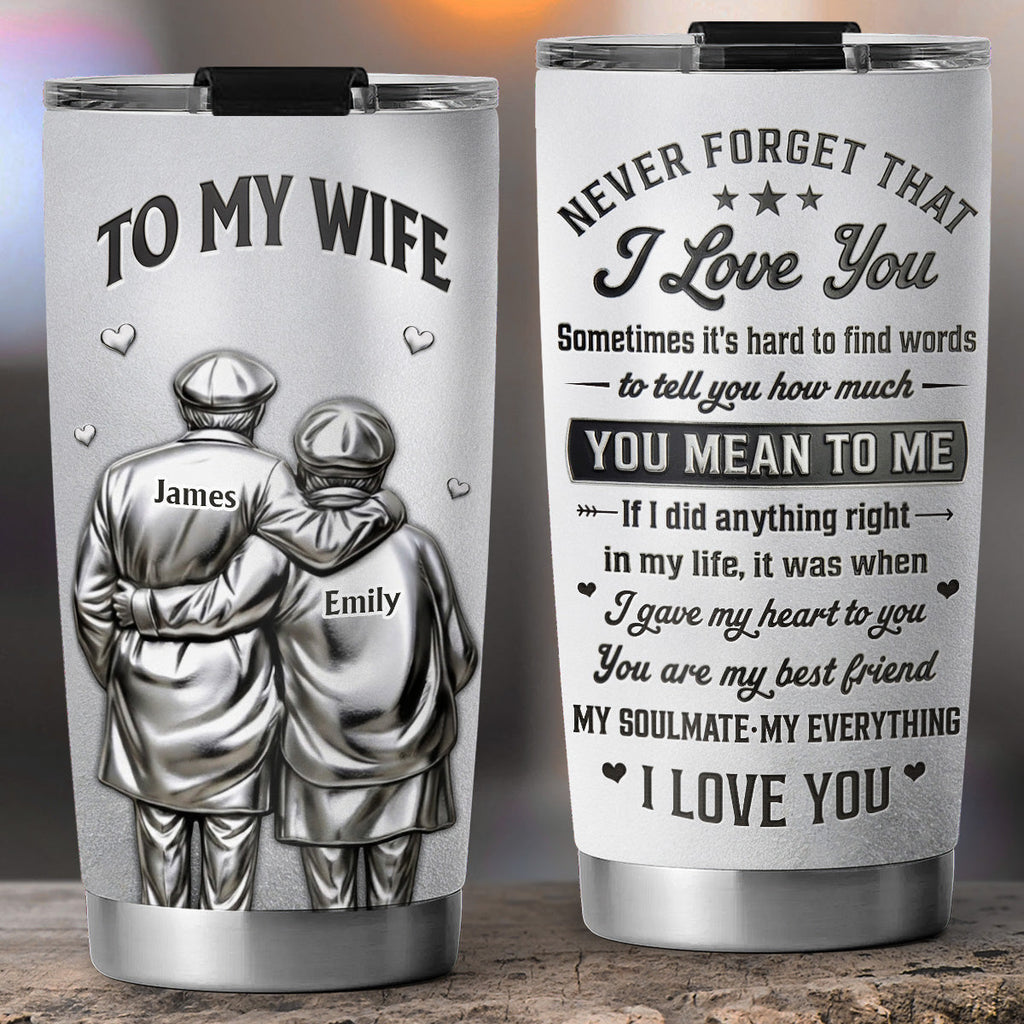 I Did Anything Right In My Life - Personalized 3D Effect Tumbler