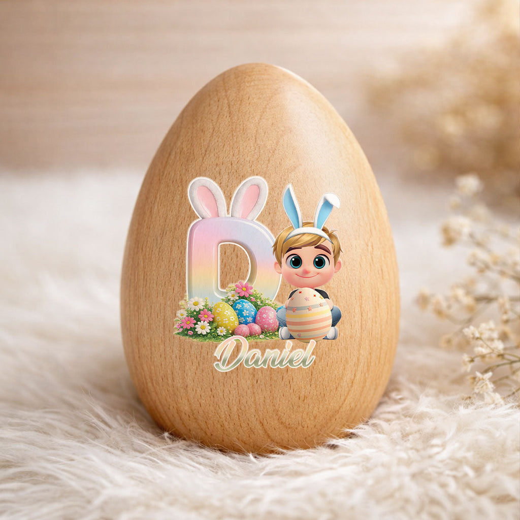 Easter Bunny - Personalized Wooden Egg Shaker