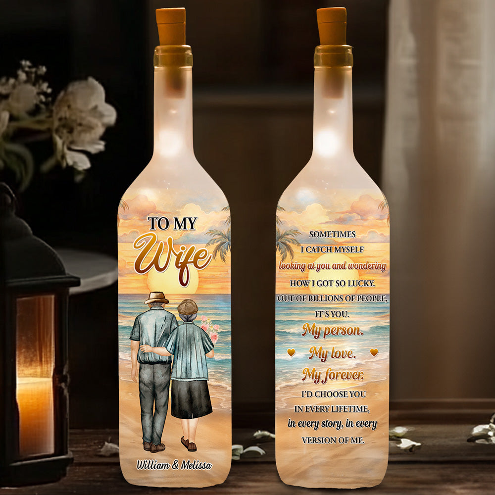 How Lucky I Am - Personalized Bottle Lamp