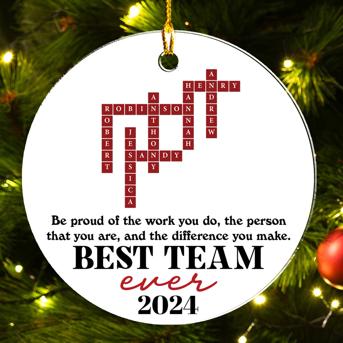 Custom Coworker Christmas Ornament, Team Appreciation Gift •  We Are Best Team Ever - Personalized Acrylic Ornament