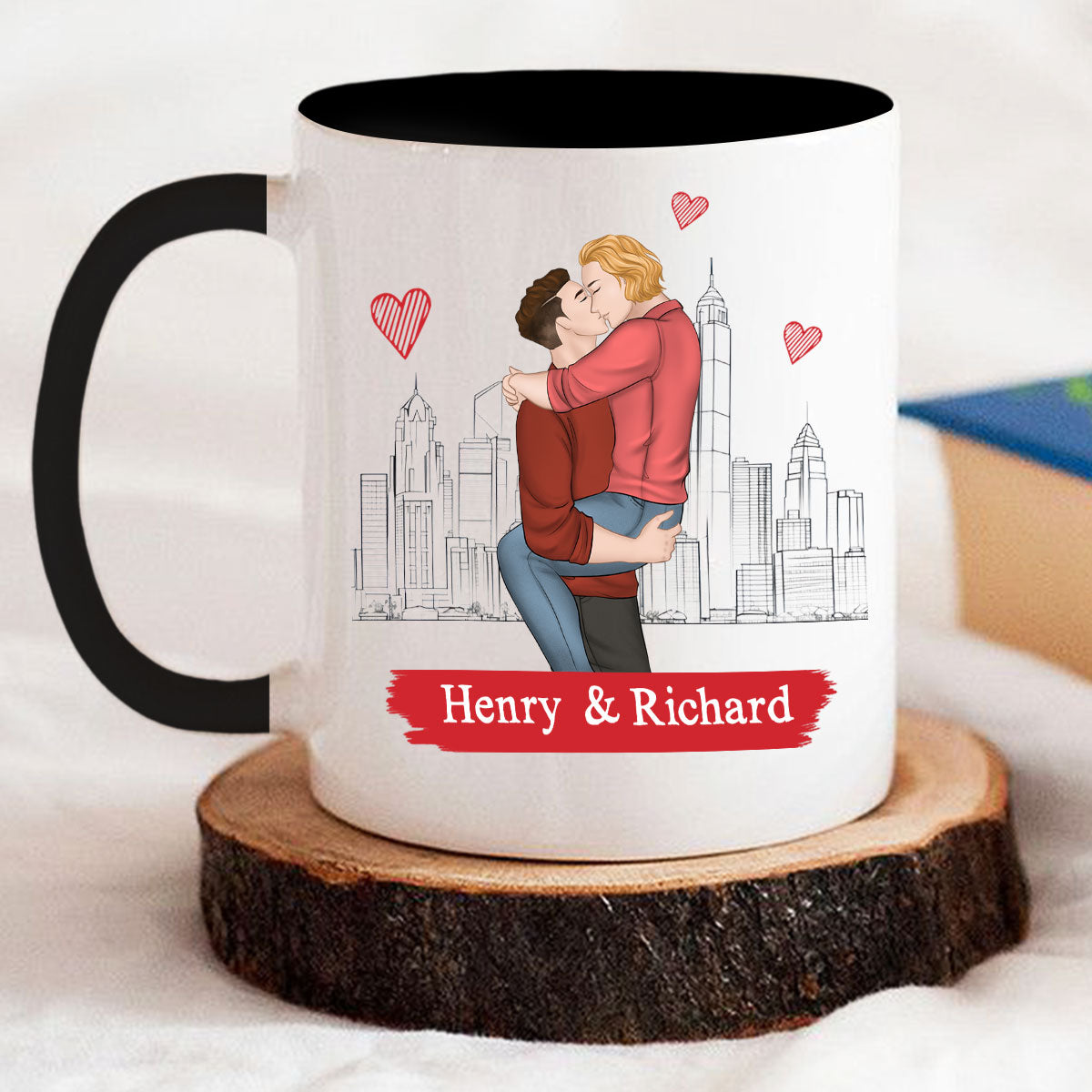 Custom Anniversary Keepsake Gifts For Couple • I Love You Then And Still - Personalized Accent Mug