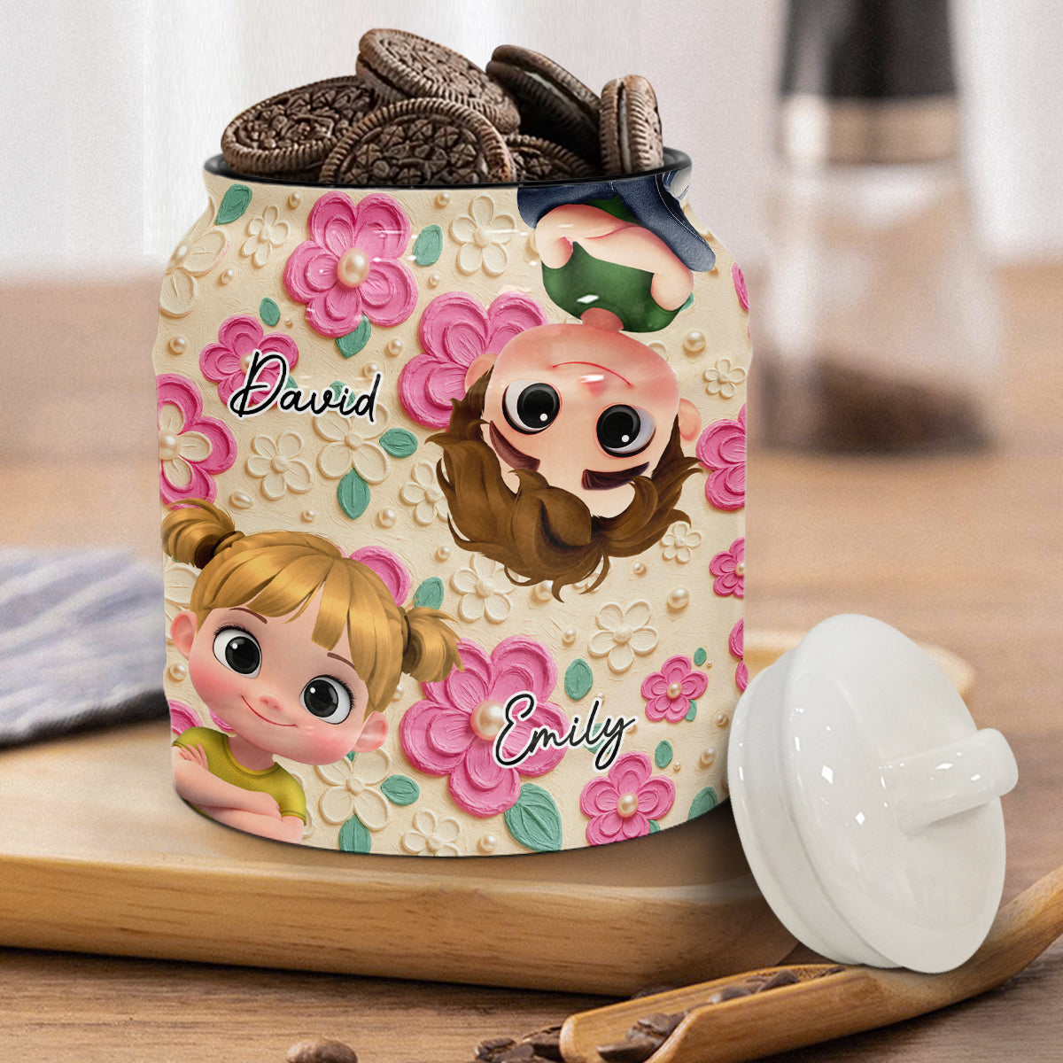 Proud Of Being Grandma - Personalized 3D Inflated Effect Ceramic Jar