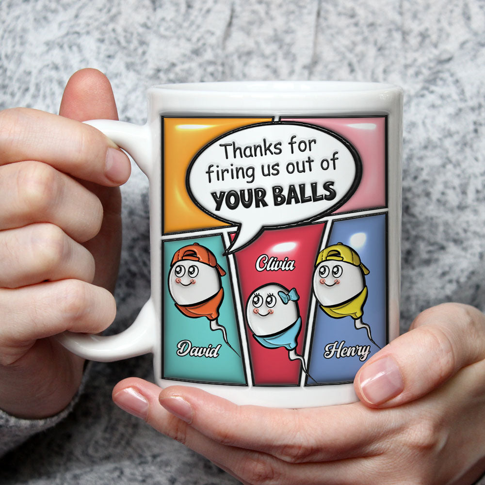 Custom Anniversary Keepsake Gifts For Couple • Built By Dad - Personalized 3D Inflated Effect Mug