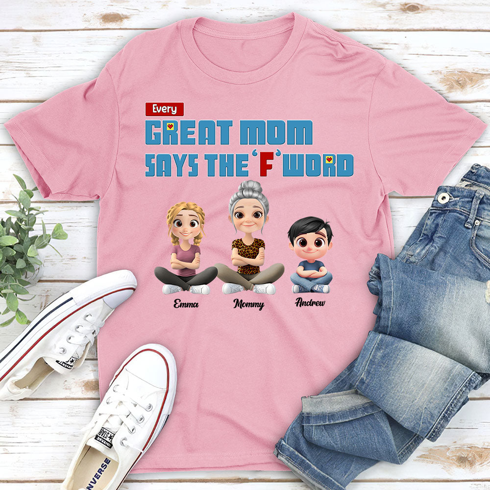 Custom Christmas Anniversary Keepsake Gifts For Wife • Every Great Mom Says F Word - Personalized Shirt