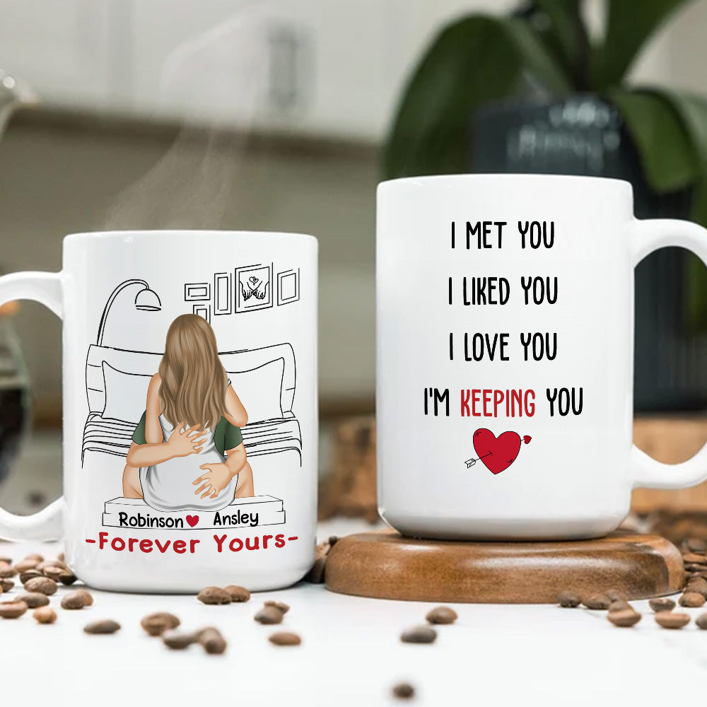 Custom Anniversary Keepsake Gifts For Couple • Keep You Forever - Personalized Coffee Mug