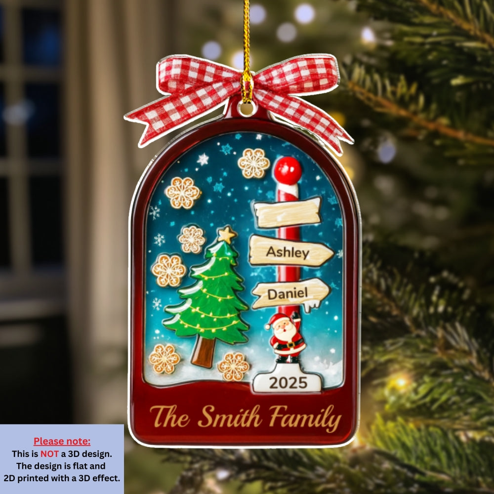Custom Family Ornament, Christmas Gift for Family Members •  All Is Bright Family - Personalized Acrylic Ornament