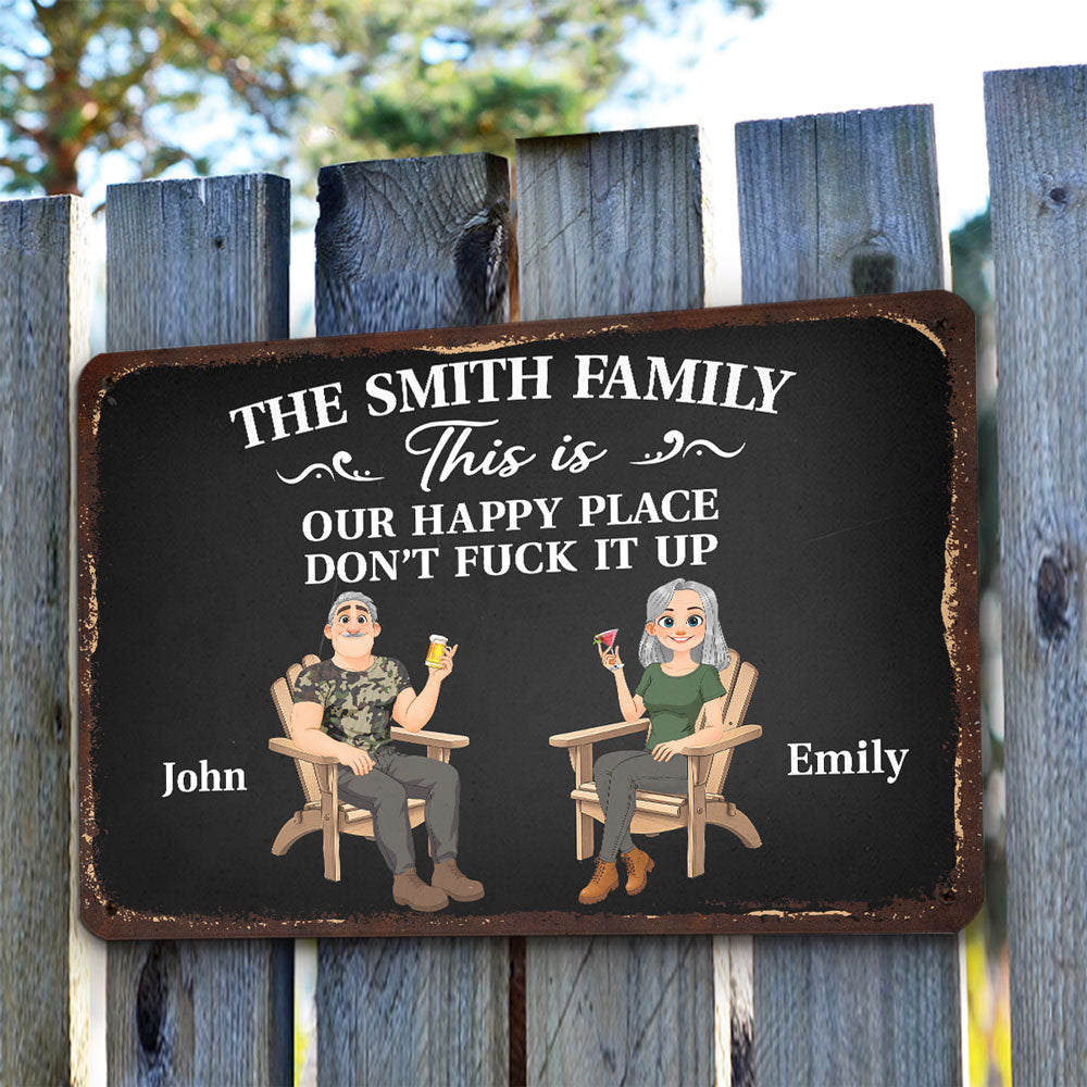 Custom Couple Anniversary Wall Decor Keepsake Gift • Our Place - Personalized Metal Sign
