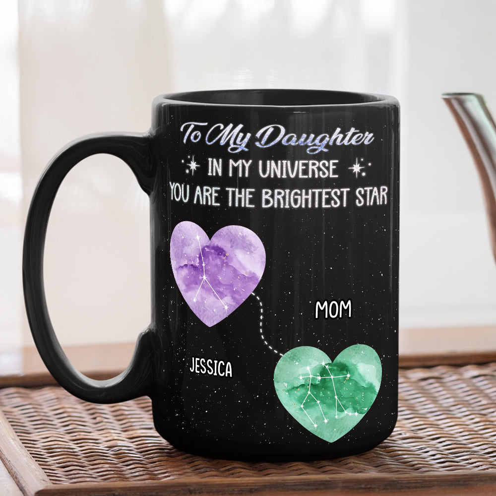 Custom Christmas & Birthday Gift for Daughter • You Are The Brightest Star - Personalized Coffee Mug
