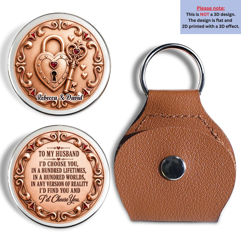 Custom Coin Keychain, Mother's Father's Day Birthday Gift Keepsake • You Are My Forever - Personalized Pocket Hug