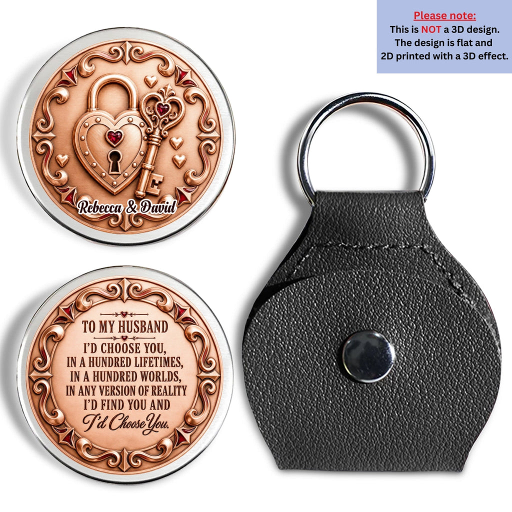 Custom Coin Keychain, Mother's Father's Day Birthday Gift Keepsake • You Are My Forever - Personalized Pocket Hug