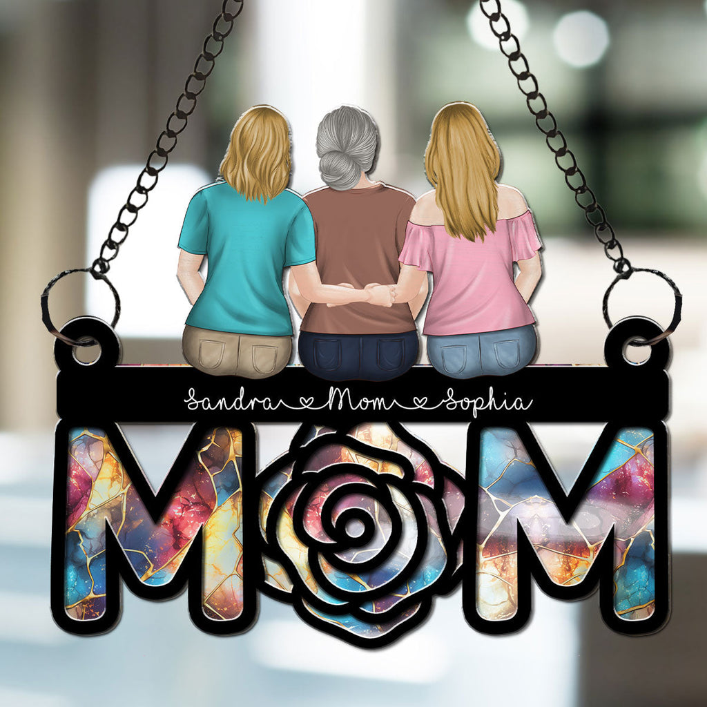 Custom Hanging Decor, Birthday Housewarming Gift • Gift For Mom - Personalized Suncatcher