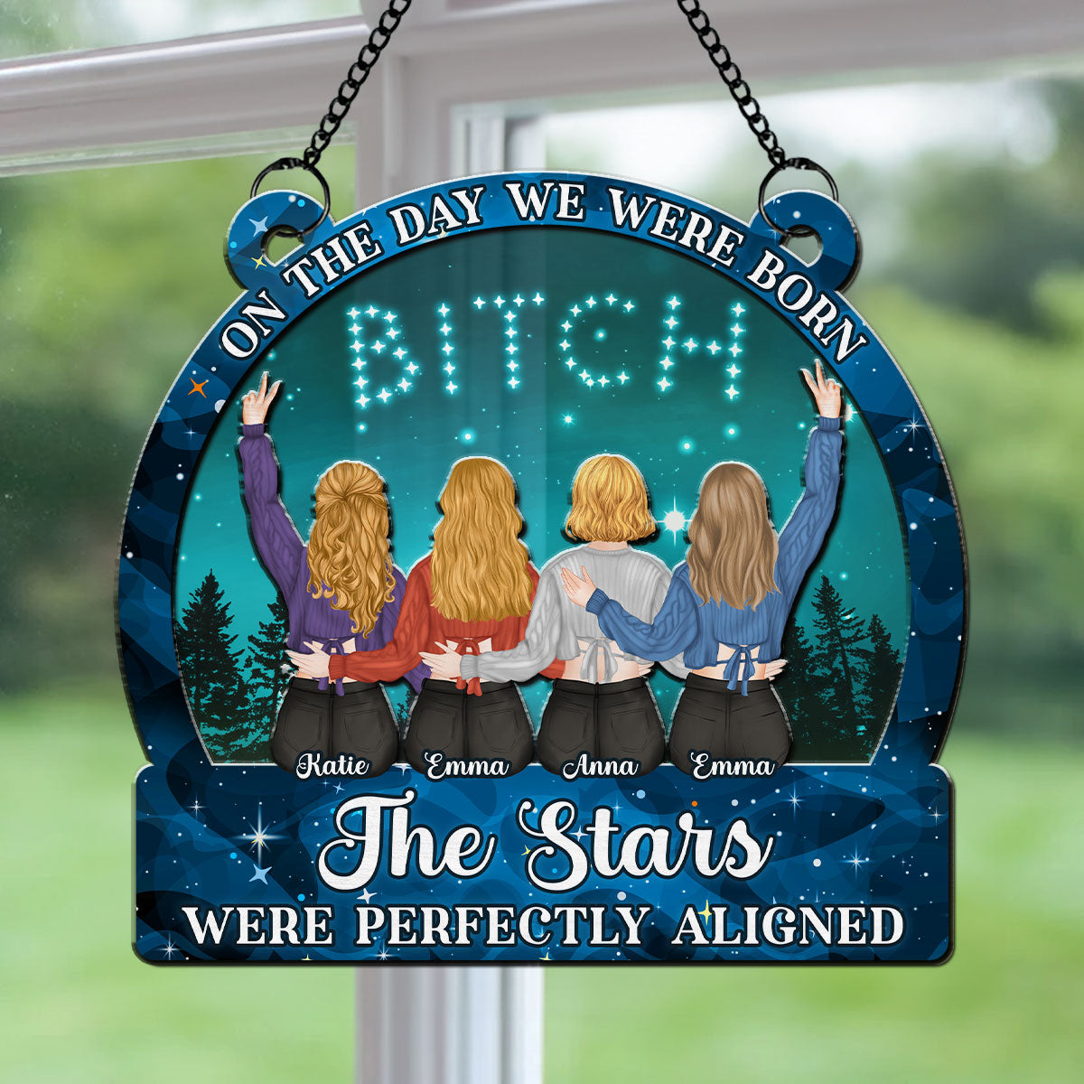Custom Christmas Hanging Decor, for Best Friend, Friendship Gifts • The Day - Personalized Suncatcher