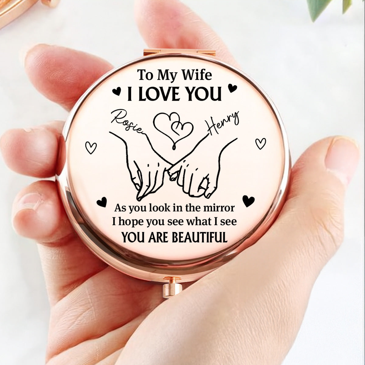 Your Beauty Goes Deeper Inside - Personalized Compact Mirror