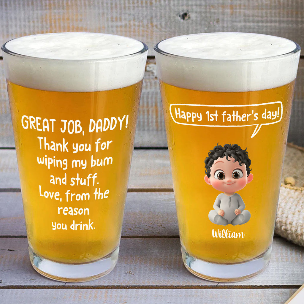 Great Job Daddy - Personalized Beer Glass