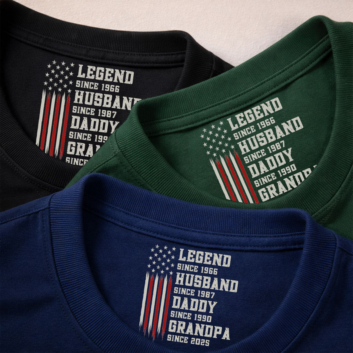 Custom Father's Day, Special Gift for Dad & Grandpa • The Legend In Fact - Personalized Inside Neck Print T-Shirt