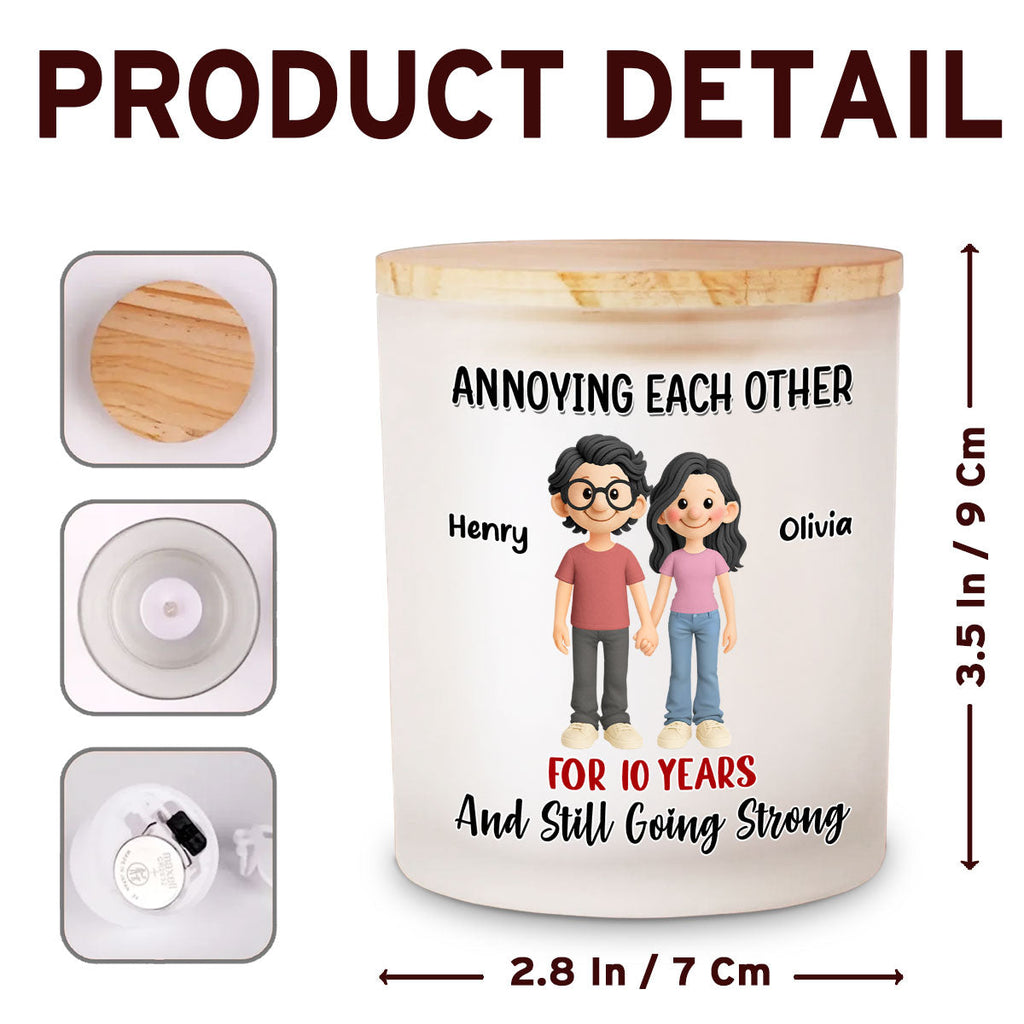 Annoying Each Other Forever - Personalized Glass Jar With LED Candle