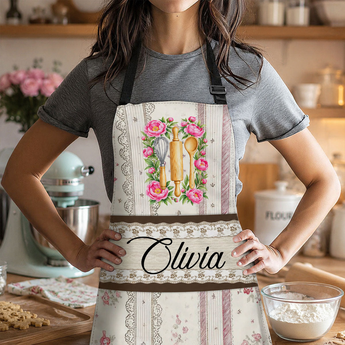 Birth Month Flower - Personalized Apron