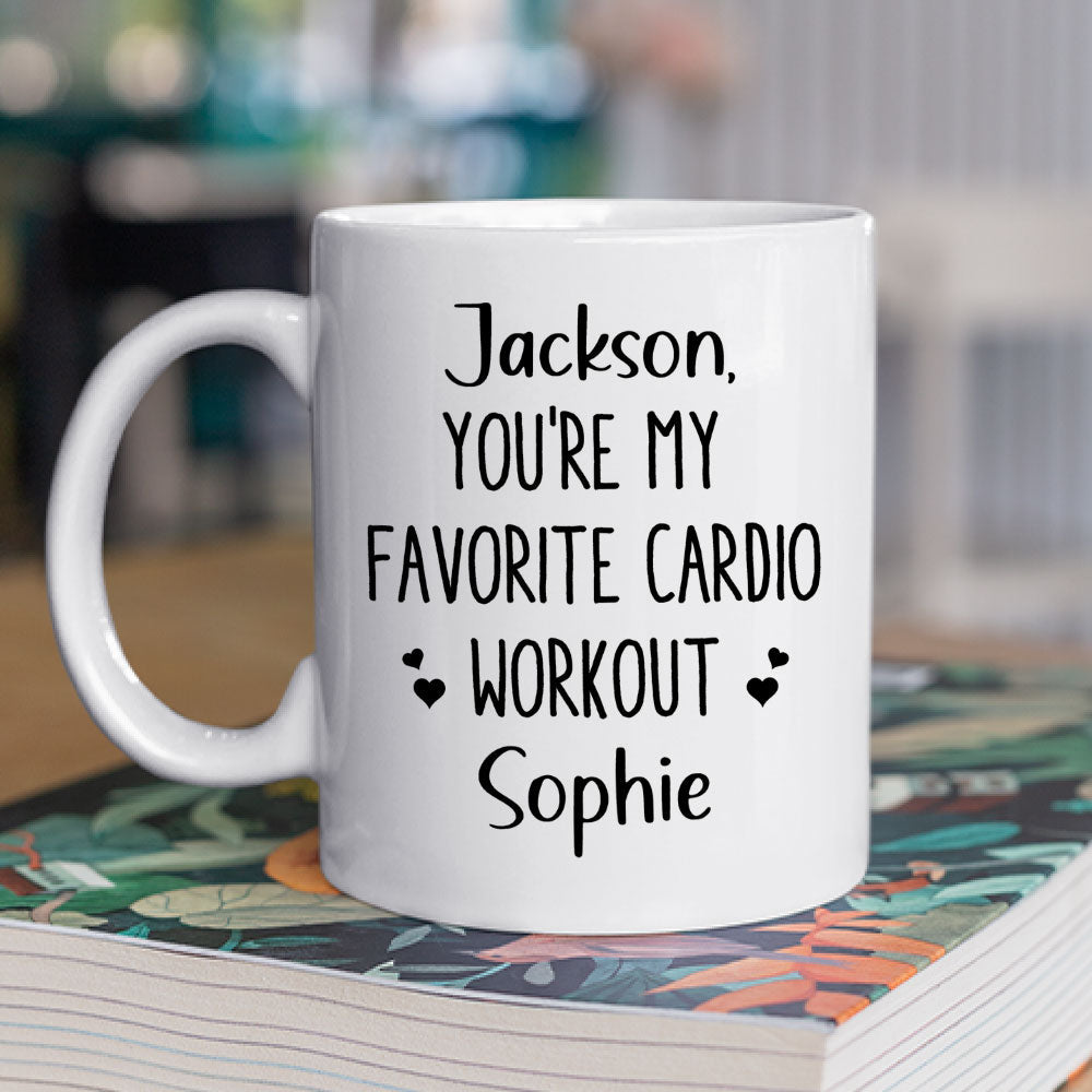 Custom Anniversary Keepsake Gifts For Couple • My Favorite Cardio - Personalized Coffee Mug