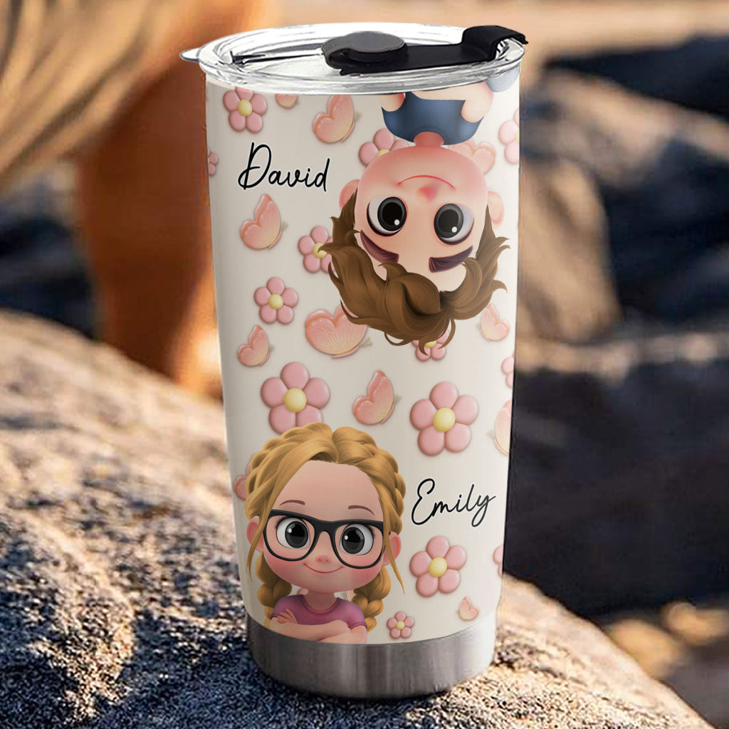 Custom Mother's Day Birthday Gifts For Grandma • Kids Make Life Grand - Personalized 3D Effect Tumbler