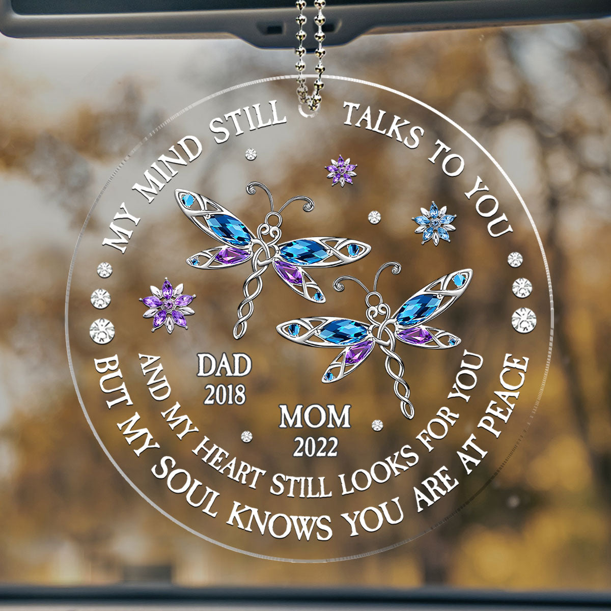 My Soul Knows You Are At Peace Ver 2 - Personalized Car Ornament