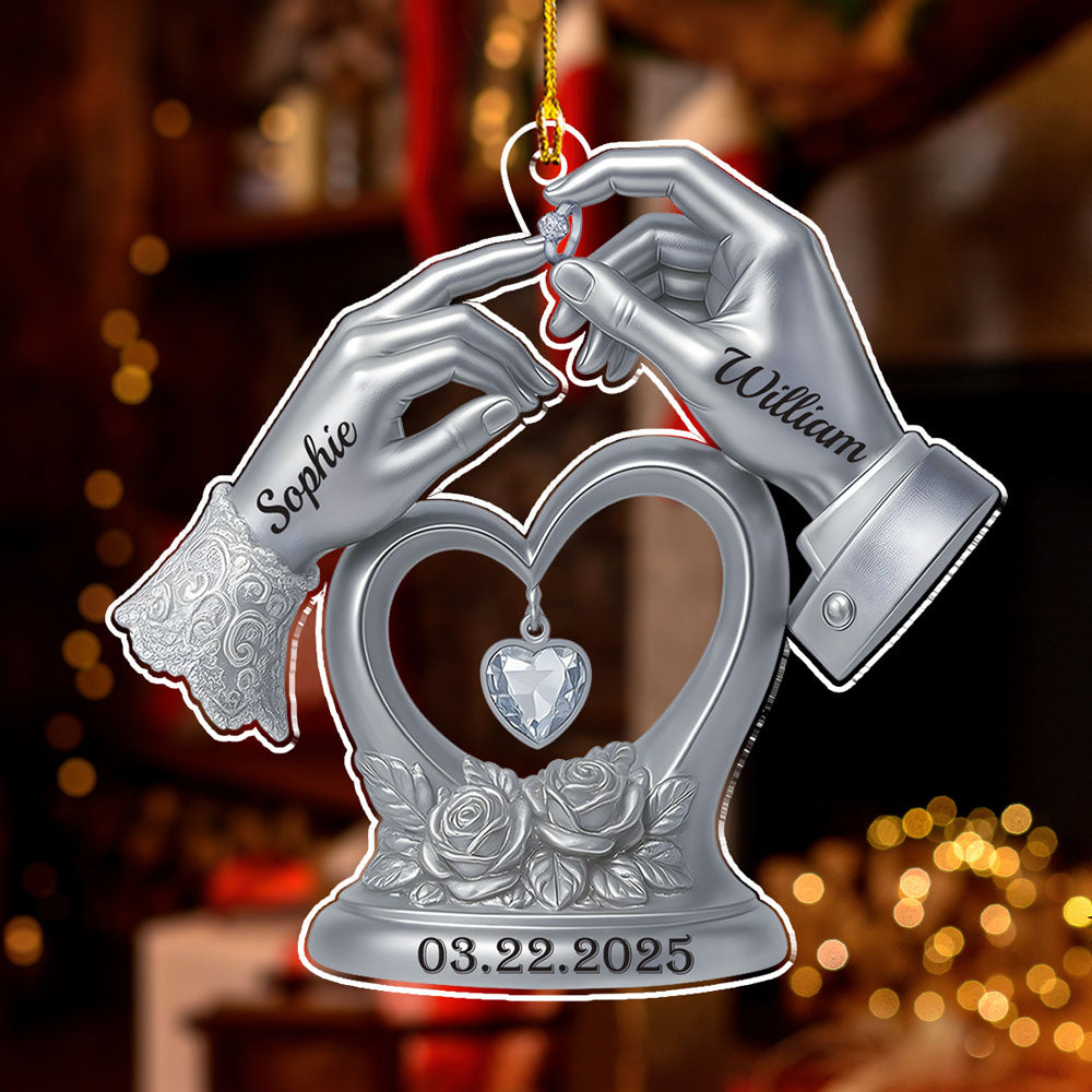 Custom Keepsake Christmas Ornament •  Engraved In Love - Personalized Acrylic Ornament