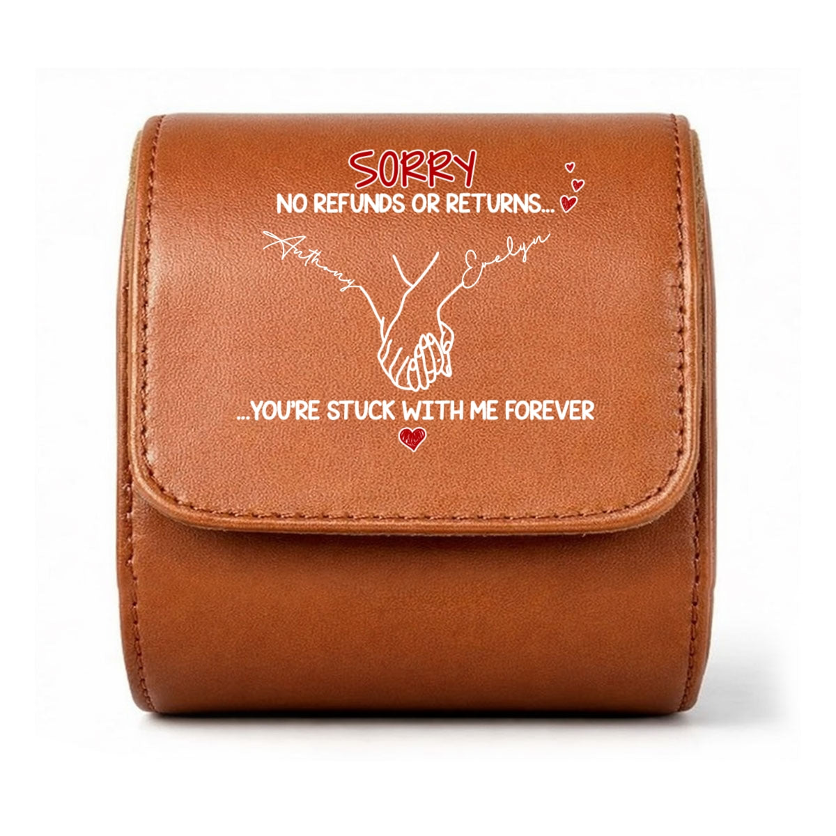 Stuck With Me - Personalized Leather Watch Case