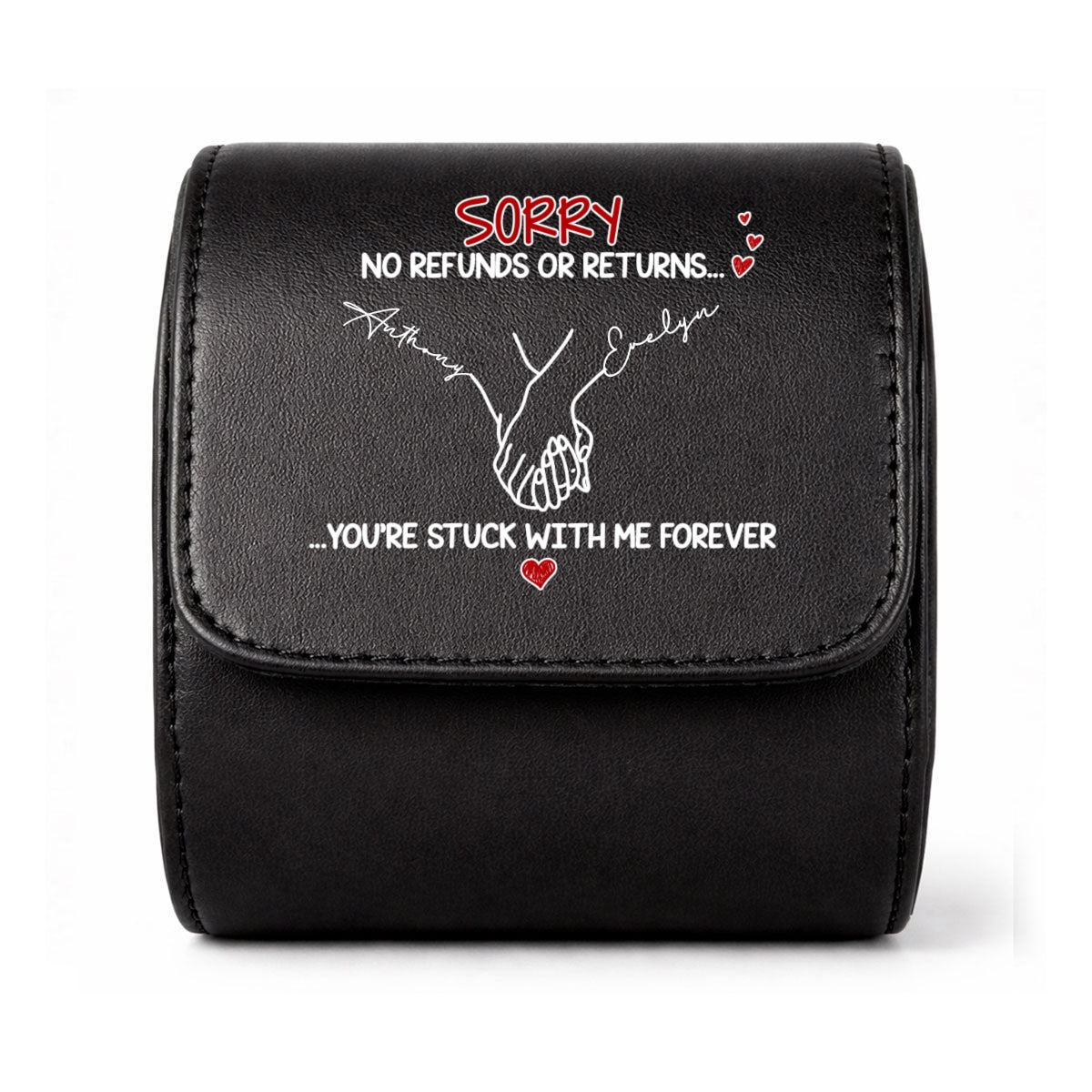 Stuck With Me - Personalized Leather Watch Case