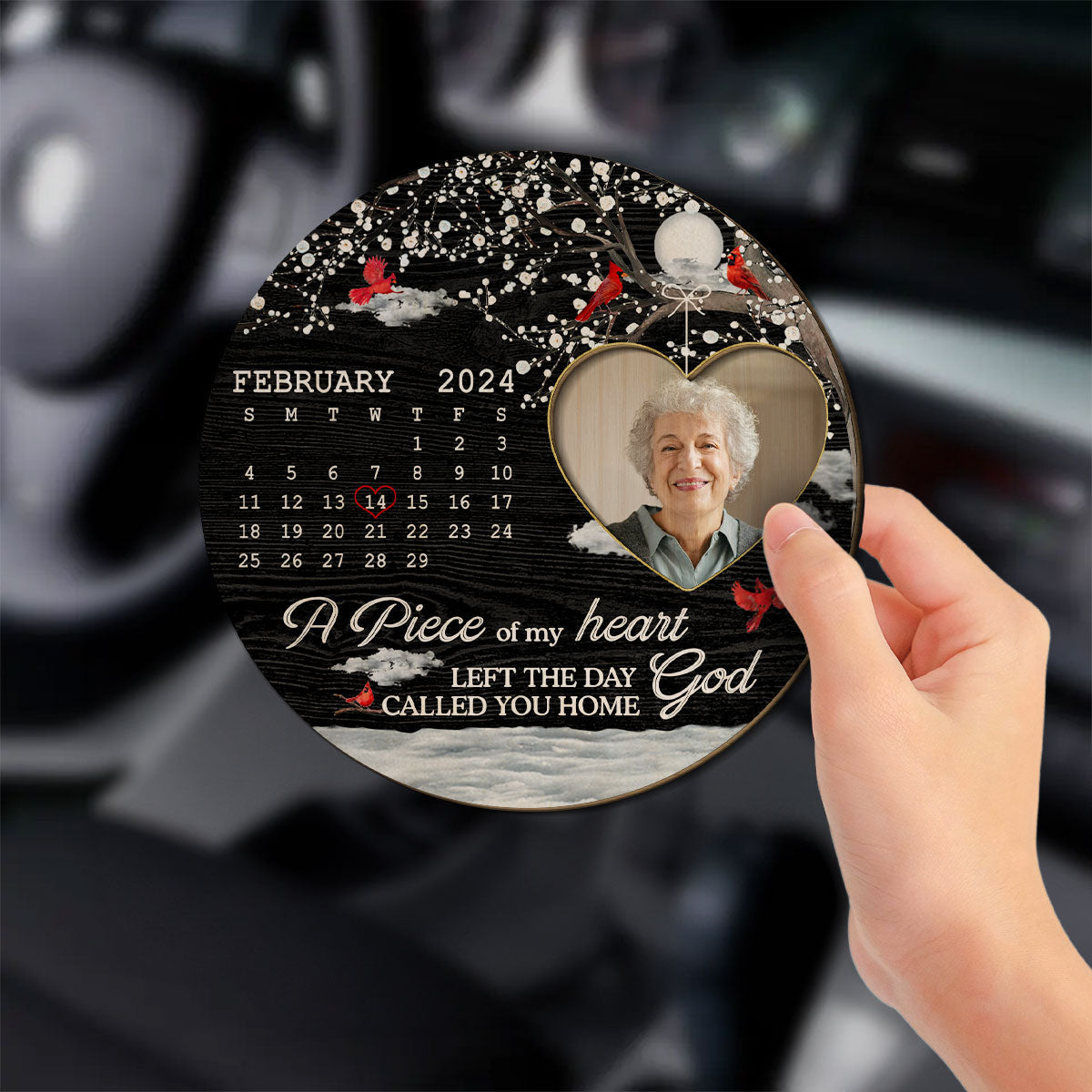 A Piece Of My Heart - Personalized Car Visor Clip
