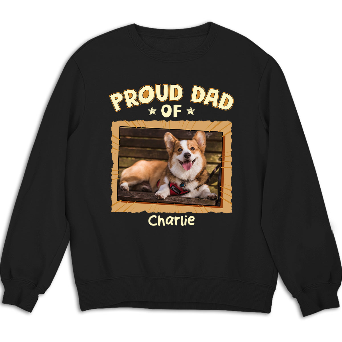 Custom Photo Christmas & Birthday Keepsake Gift • Proud Dad For Sure Photo - Personalized Shirt - Sweatshirt