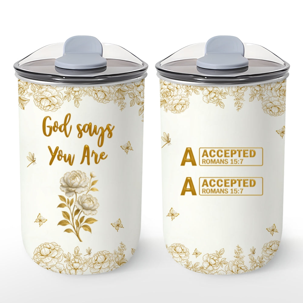 Custom Christmas Birthday Gifts For Daughter • God Says You Are Bible - Personalized 10oz Tumbler