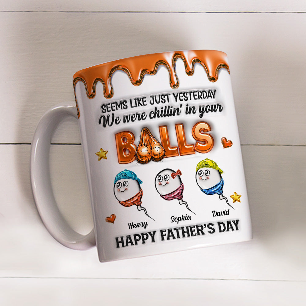 Custom Christmas & Birthday Keepsake Gift • Chill In Your Balls - Personalized 3D Inflated Effect Mug