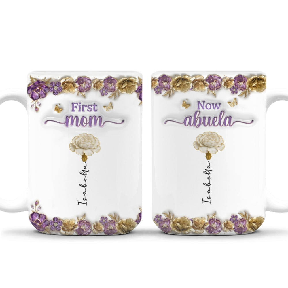Custom Mother's Day Gift for Mom & Grandma • Mother Pearl Grandma Love - Personalized 3D Effect Mug
