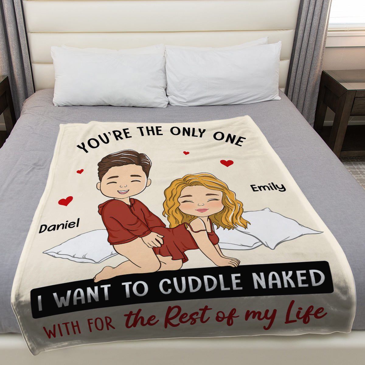 The Person I Want To Cuddle Naked - Personalized Fleece Blanket