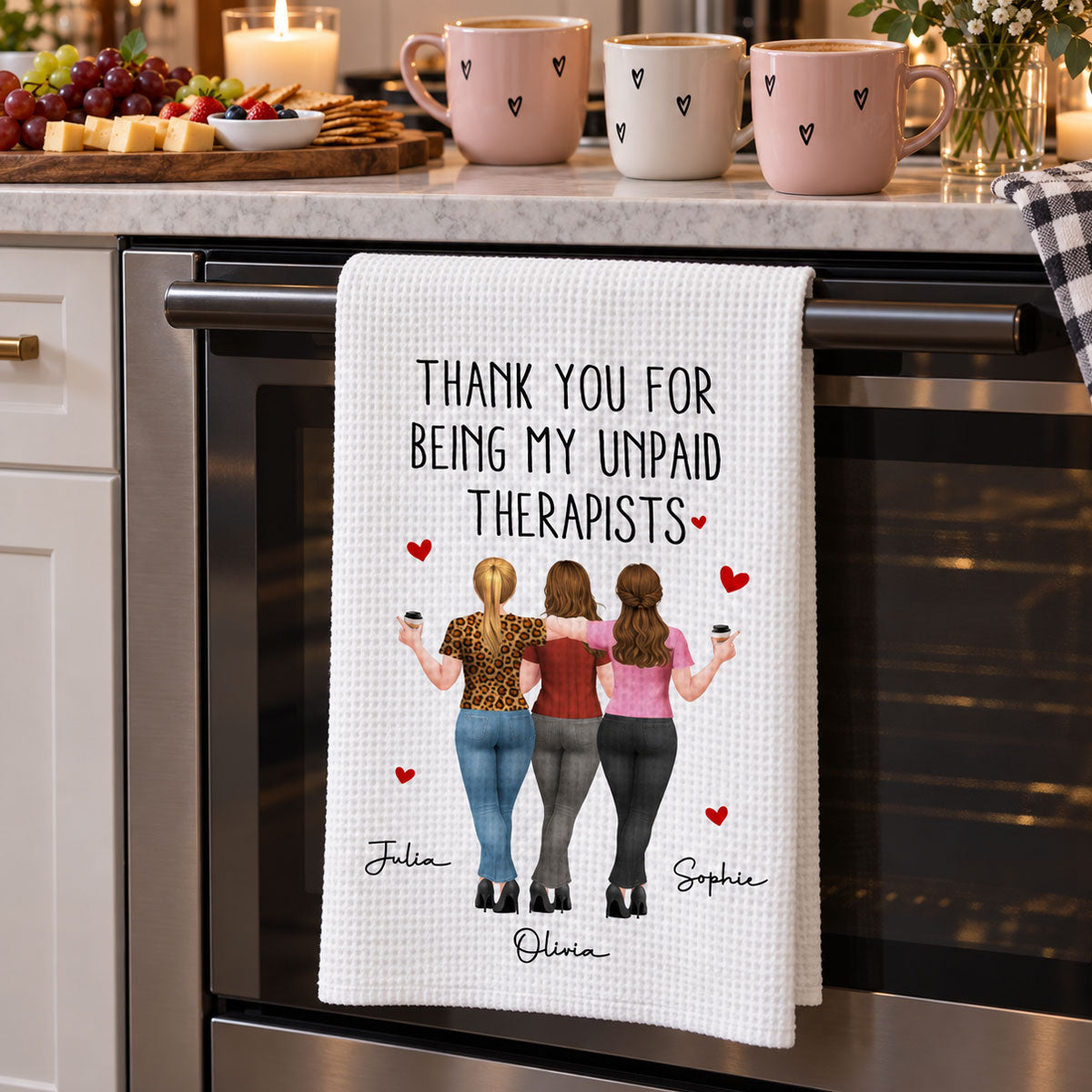 Unpaid Therapist Duo - Personalized Kitchen Towel