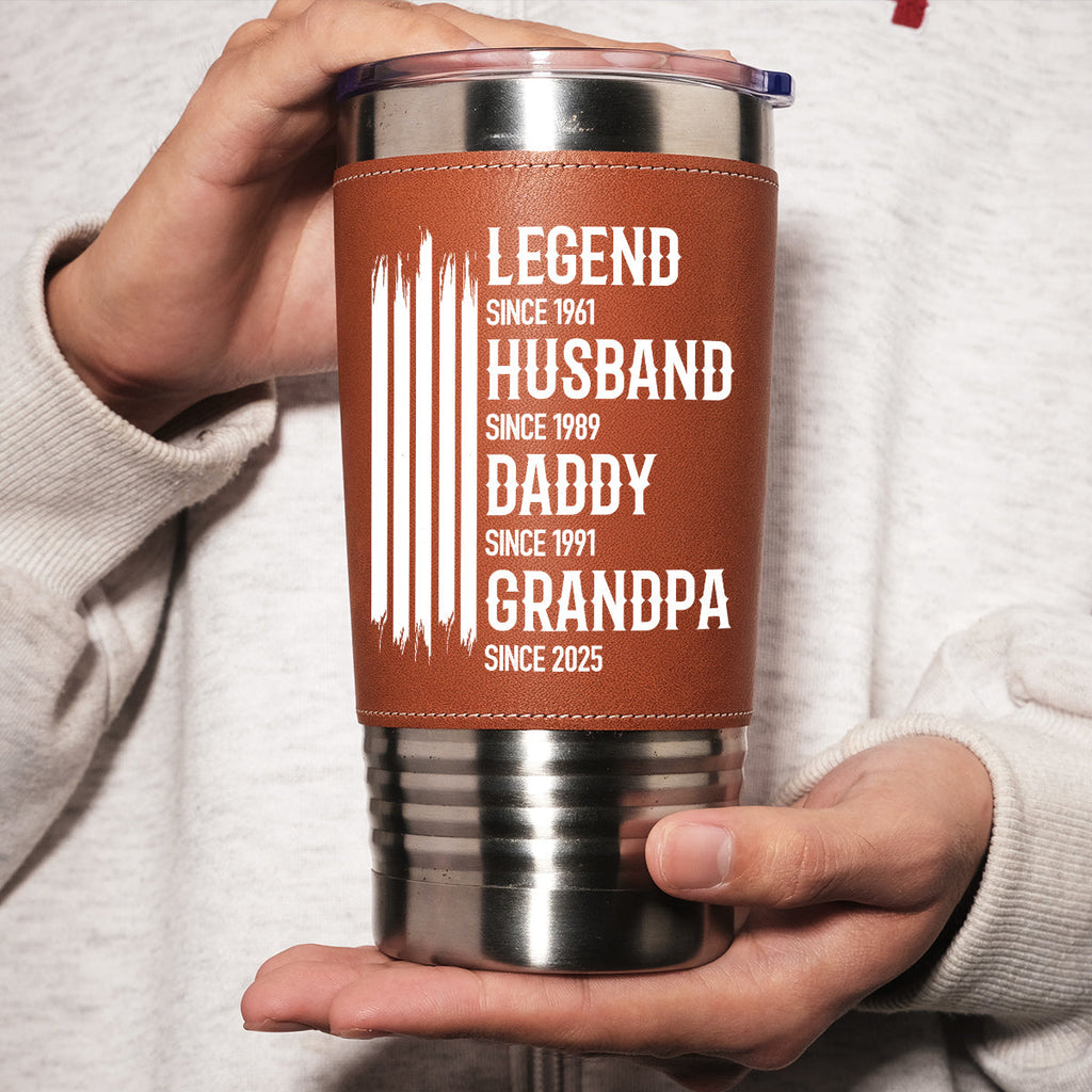 The Original Legend - Personalized Leather Tumbler