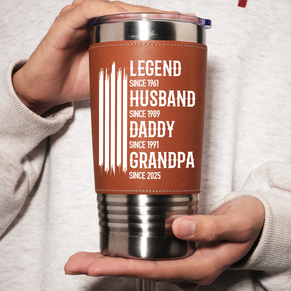 The Original Legend - Personalized Leather Tumbler
