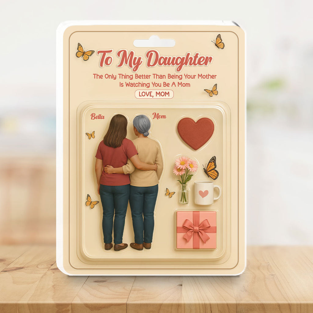 Custom Family Decor, Christmas Birthday Family Keepsake • To My Daughter From Mom - Personalized Acrylic Plaque