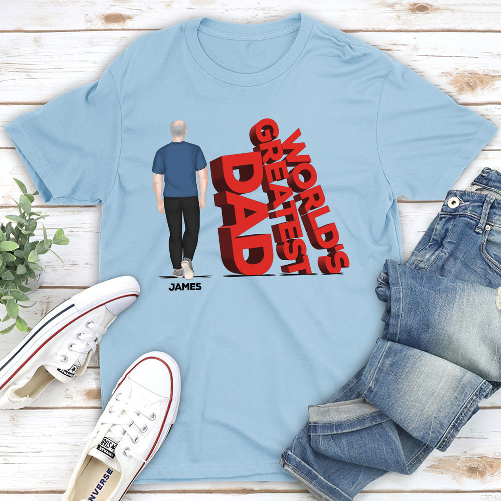 Custom Father's Day, Special Gift for Dad & Grandpa • World's Greatest Dad - Personalized Shirt