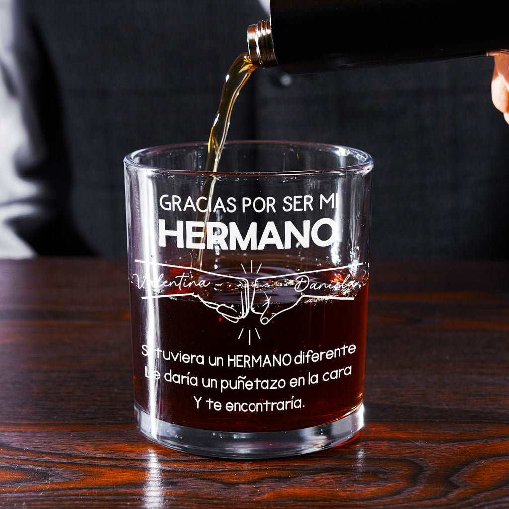 Thanks For Being My Brother 2 - Personalized Whiskey Glass